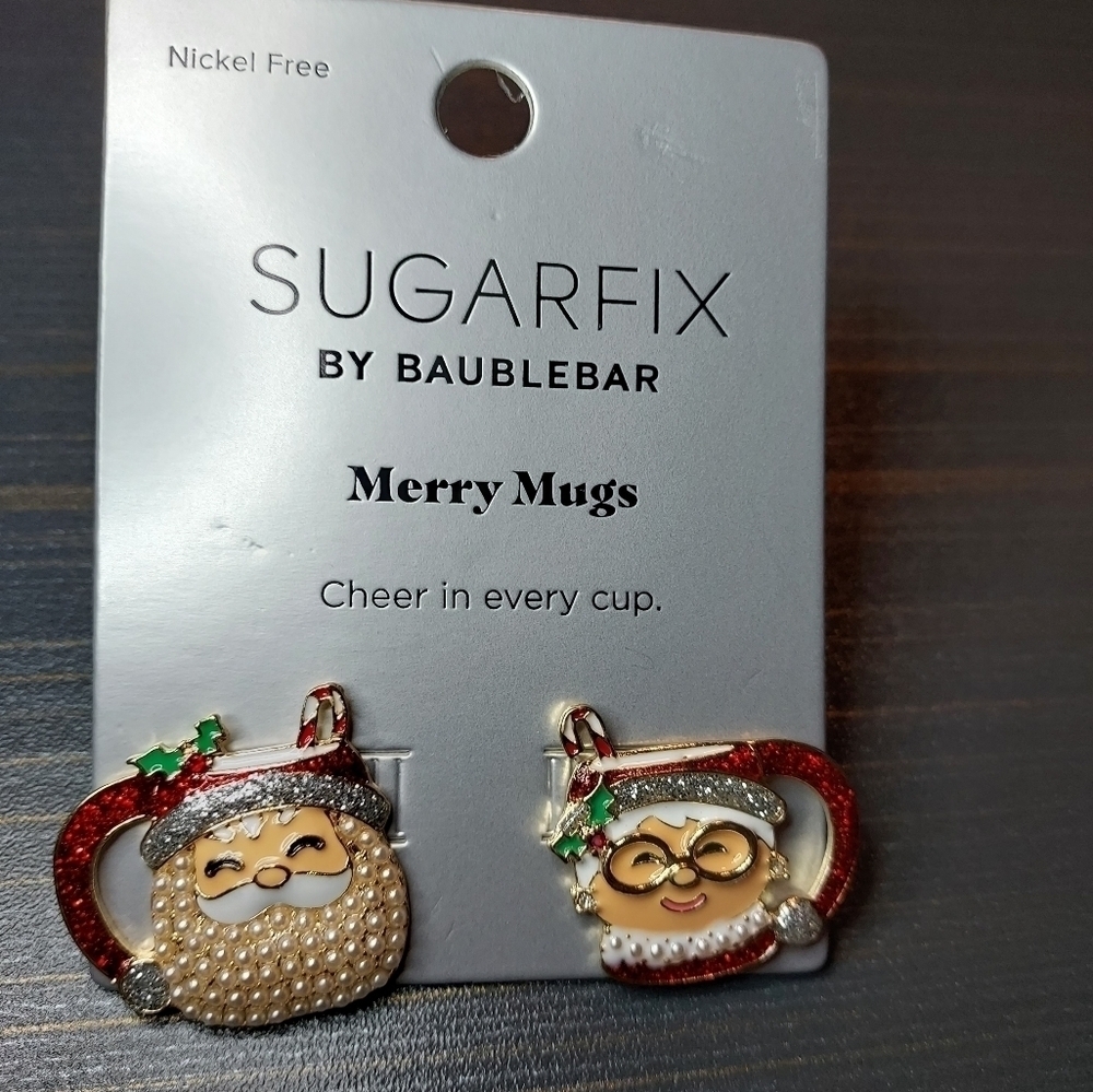 Sugarfix by Baublebar merry mugs stud earrings discontinued - Picture 2 of 4